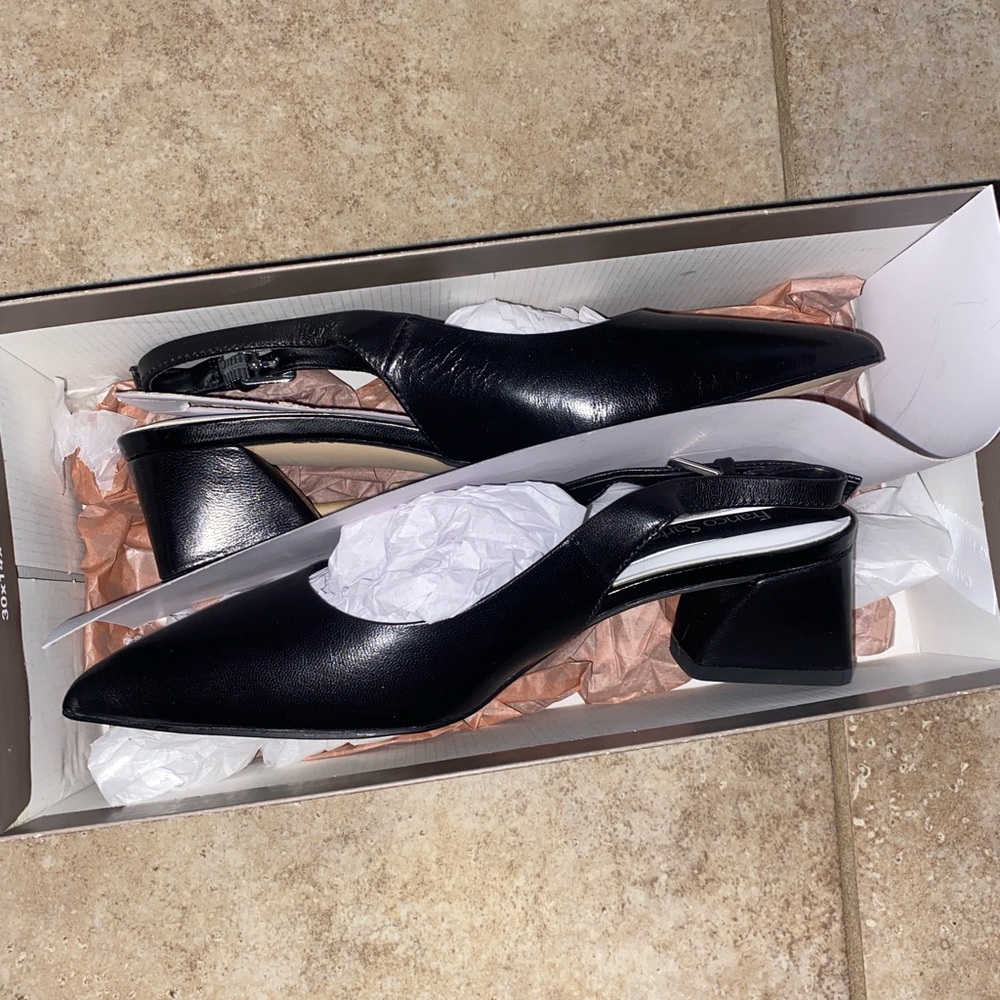Franco Sarto Racer - Black Slingback Heels